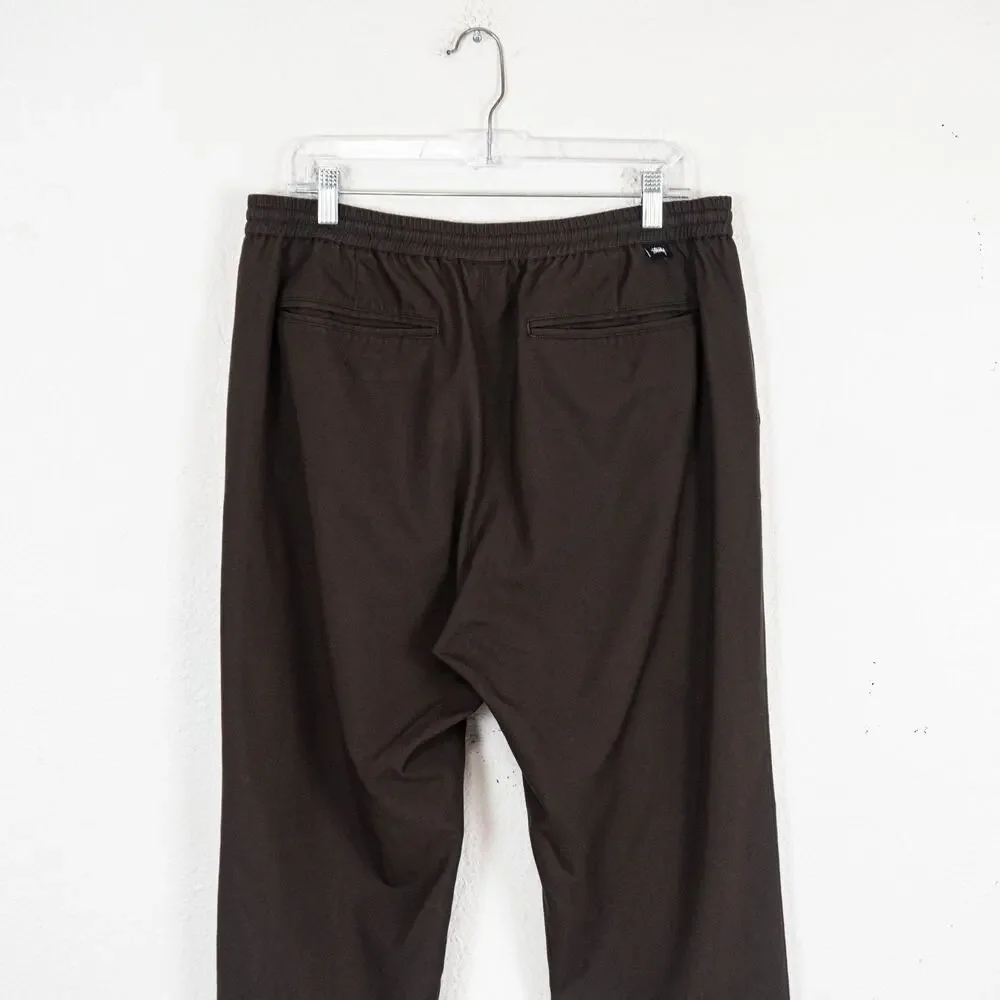 Stussy Bryan Pant in Brown Drawstring elastic waist size Large